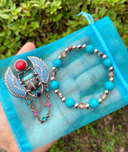 Load image into Gallery viewer, Scarab Beetle Broach Set