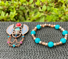 Load image into Gallery viewer, Scarab Beetle Broach Set