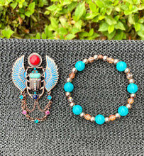 Load image into Gallery viewer, Scarab Beetle Broach Set