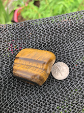 Load image into Gallery viewer, (1) Large Tigers Eye Palm Stone