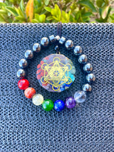 Load image into Gallery viewer, SACRED GEOMETRY CHAKRA RESIN PENDANT SET
