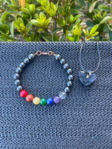 Chakra+Hematite+Black Tourmaline Set