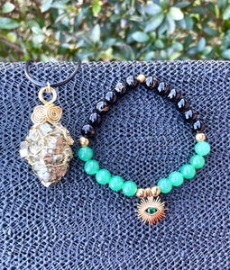 Green Aventurine, Pyrite Mind's Eye Set