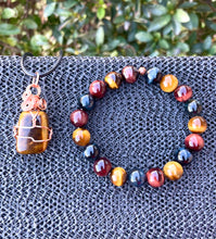 Load image into Gallery viewer, Tigers Eye(Gold, Red &amp; Blue) Matching Set
