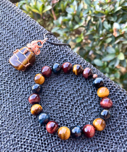 Tigers Eye(Gold, Red & Blue) Matching Set