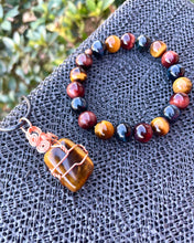 Load image into Gallery viewer, Tigers Eye(Gold, Red &amp; Blue) Matching Set
