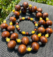 Load image into Gallery viewer, Jumbo Mahogany Necklace With Matching Bracelet
