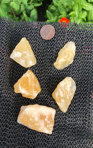 (1)Large/Medium Orange Calcite Rough Stone