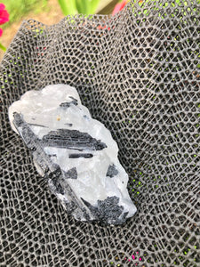 (1) Large Quartz Infused with Black Tourmaline